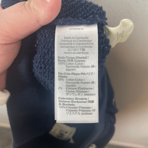 NWOT Madewell MWL Airyterry Floral Embroidered Tapered Sweatpants Navy Size XXS - Picture 16 of 16